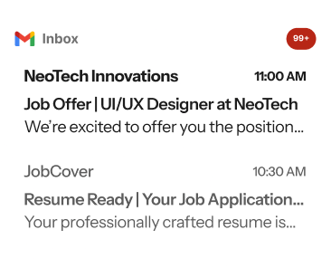 Gmail inbox notification